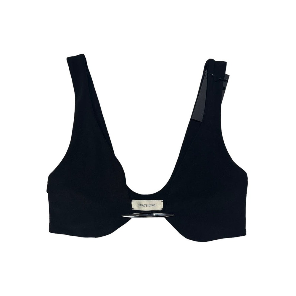$400 Grace Ling metal plate crop top